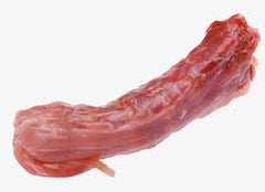 Chicken neck on white background. 